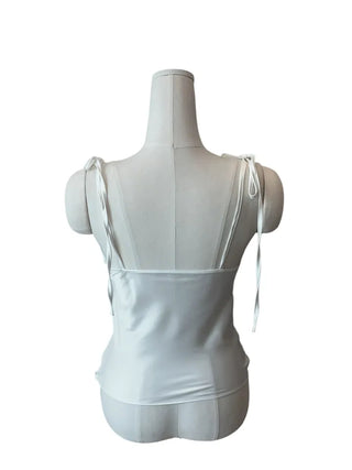 Glory satin drape sleeveless blouse