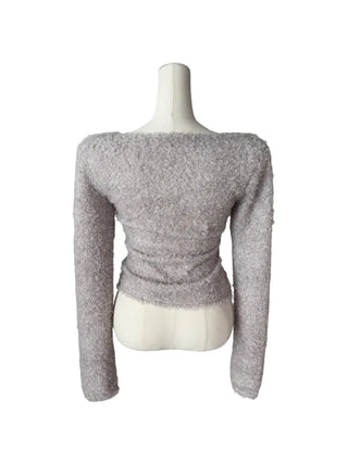 Poodle cute semi-cropped cardigan
