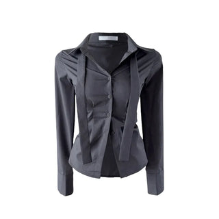 Cheto Tie Long-Sleeved Blouse
