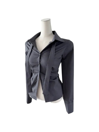 Cheto Tie Long-Sleeved Blouse