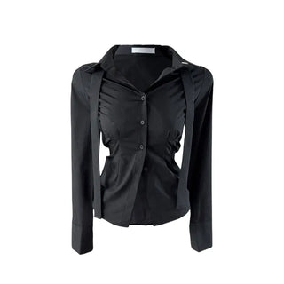 Cheto Tie Long-Sleeved Blouse
