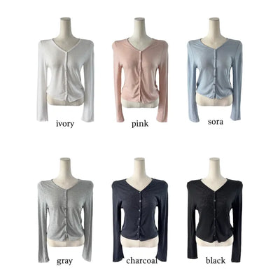 Cotton linen soft cardigan