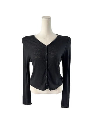 Cotton linen soft cardigan