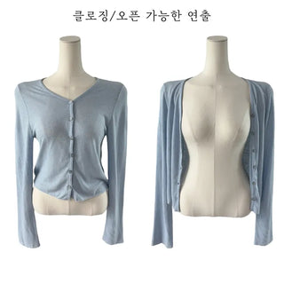 Cotton linen soft cardigan