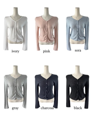 Cotton linen soft cardigan
