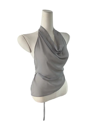 Blur cosi chiffon halter bl Blur cosi chiffon halter blouse