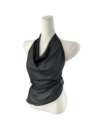 Blur cosi chiffon halter bl Blur cosi chiffon halter blouse