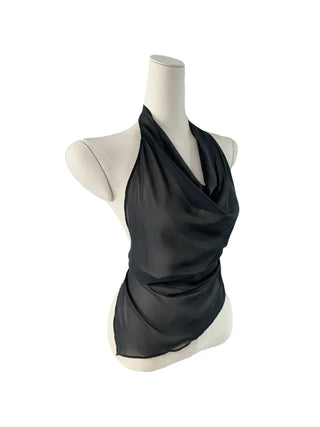 Blur cosi chiffon halter bl Blur cosi chiffon halter blouse
