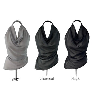Blur cosi chiffon halter bl Blur cosi chiffon halter blouse