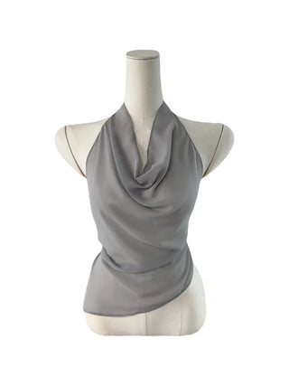 Blur cosi chiffon halter bl Blur cosi chiffon halter blouse