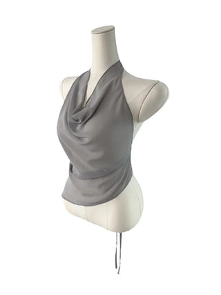 Blur cosi chiffon halter bl Blur cosi chiffon halter blouse