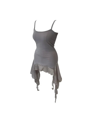 Purin frill wave long sleeveless