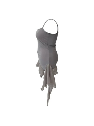 Purin frill wave long sleeveless