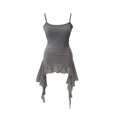 Purin frill wave long sleeveless
