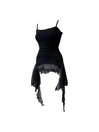 Purin frill wave long sleeveless