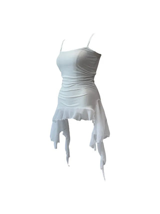 Purin frill wave long sleeveless