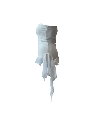 Purin frill wave long sleeveless