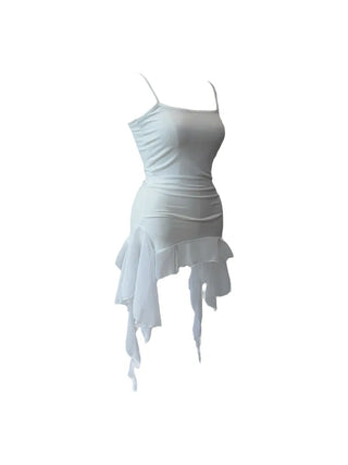 Purin frill wave long sleeveless