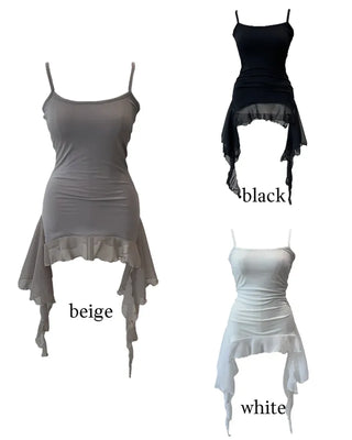 Purin frill wave long sleeveless