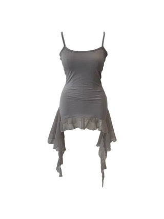 Purin frill wave long sleeveless