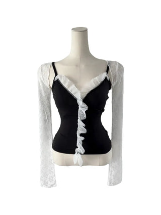 Rose lace wrap sleeveless rose lace wrap nasi