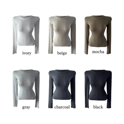 Cardo ribbed long-sleeved T-shirt