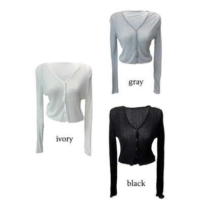 Joy light button cardigan