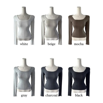 Cardo ribbed long-sleeved T