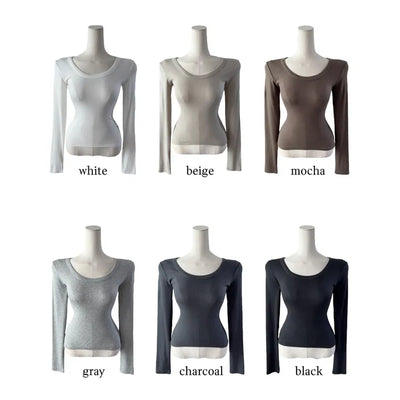 Cardo ribbed long-sleeved T