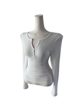 Miro henry neck ribbed long-sleeved t-shirt