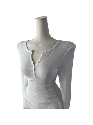 Miro henry neck ribbed long-sleeved t-shirt