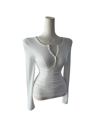 Miro henry neck ribbed long-sleeved t-shirt