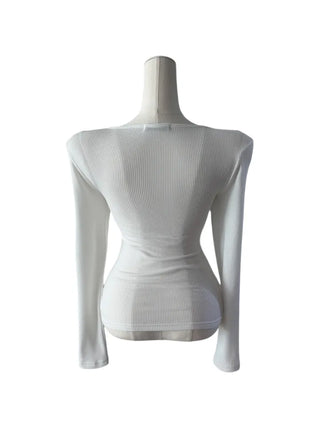 Miro henry neck ribbed long-sleeved t-shirt