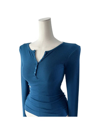 Miro henry neck ribbed long-sleeved t-shirt