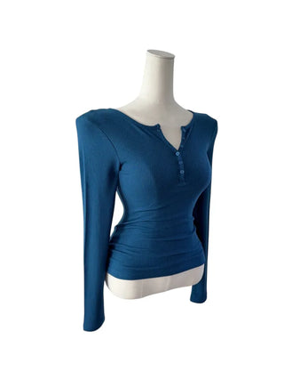 Miro henry neck ribbed long-sleeved t-shirt