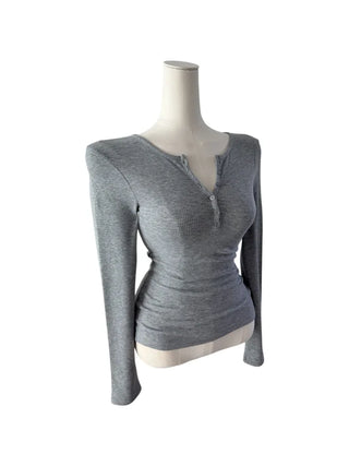 Miro henry neck ribbed long-sleeved t-shirt