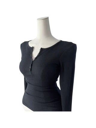 Miro henry neck ribbed long-sleeved t-shirt