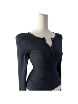 Miro henry neck ribbed long-sleeved t-shirt