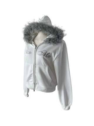 Bite y2k Fur Hooded Zip-Up