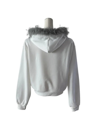 Bite y2k Fur Hooded Zip-Up