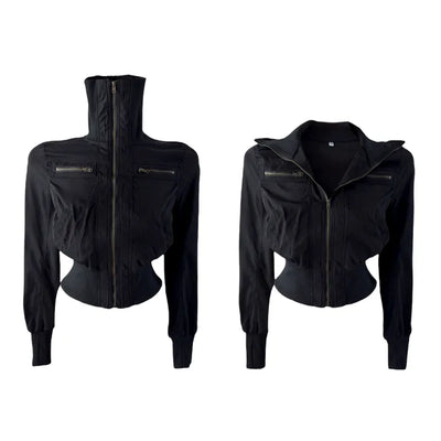 New NB High Neck Cropped Jacket