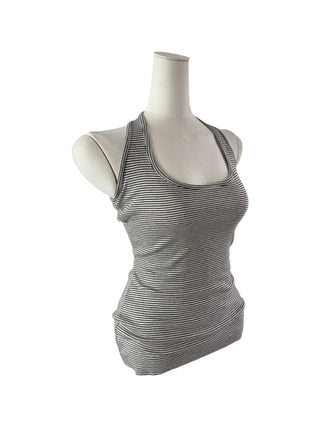 Stripe halter sleeveless single-breasted halter nasi