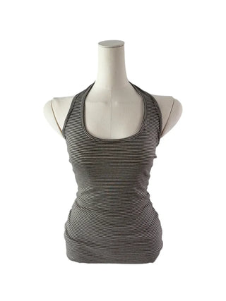 Stripe halter sleeveless single-breasted halter nasi