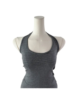 Stripe halter sleeveless single-breasted halter nasi