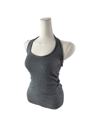 Stripe halter sleeveless single-breasted halter nasi