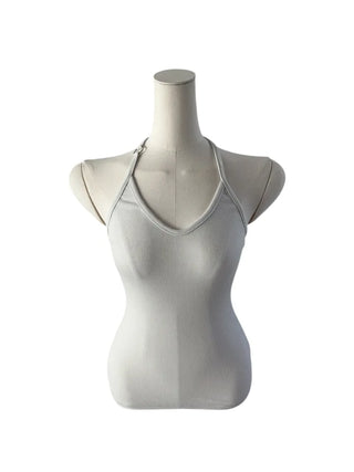 Ring halterneck ribbed sleeveless ring halterneck ribbed nasi