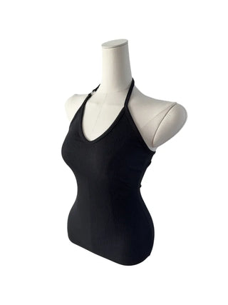 Ring halterneck ribbed sleeveless ring halterneck ribbed nasi