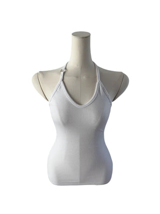 Ring halterneck ribbed sleeveless ring halterneck ribbed nasi