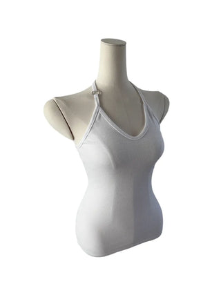Ring halterneck ribbed sleeveless ring halterneck ribbed nasi