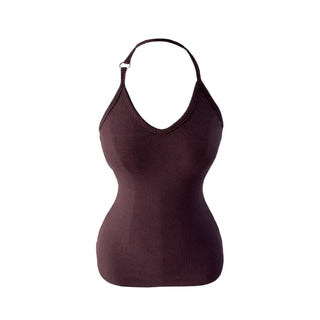 Ring halterneck ribbed sleeveless ring halterneck ribbed nasi